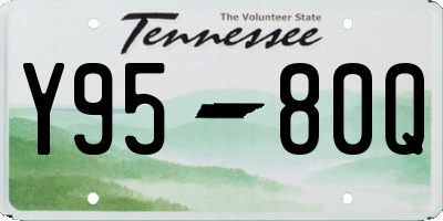 TN license plate Y9580Q