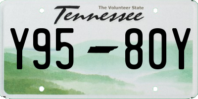 TN license plate Y9580Y