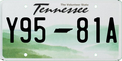 TN license plate Y9581A