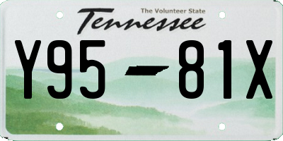 TN license plate Y9581X