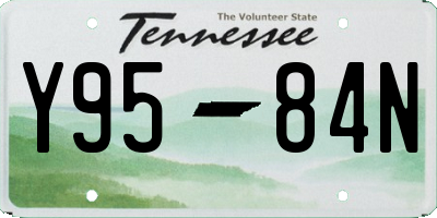 TN license plate Y9584N