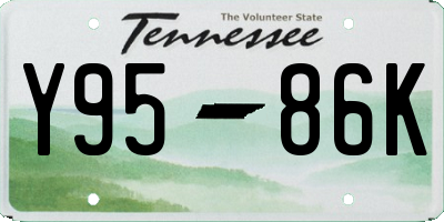 TN license plate Y9586K