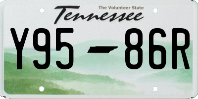 TN license plate Y9586R