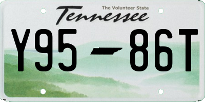 TN license plate Y9586T