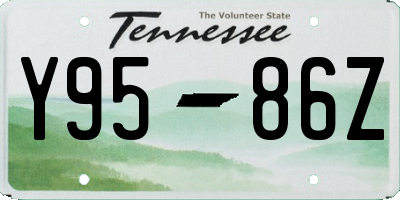 TN license plate Y9586Z