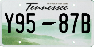 TN license plate Y9587B