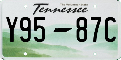 TN license plate Y9587C