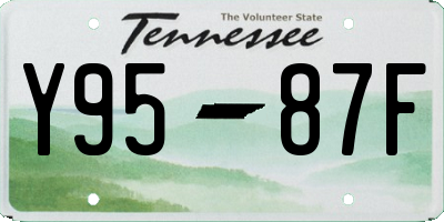 TN license plate Y9587F