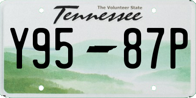 TN license plate Y9587P