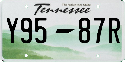 TN license plate Y9587R