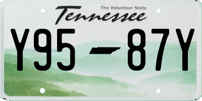 TN license plate Y9587Y