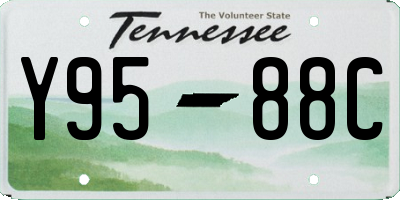TN license plate Y9588C