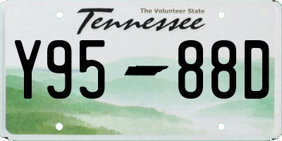 TN license plate Y9588D