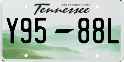 TN license plate Y9588L