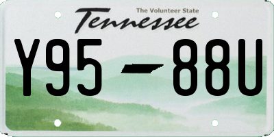 TN license plate Y9588U