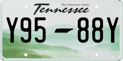 TN license plate Y9588Y