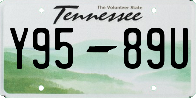 TN license plate Y9589U