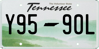 TN license plate Y9590L