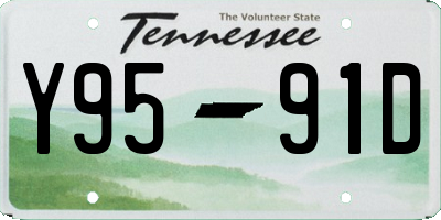 TN license plate Y9591D