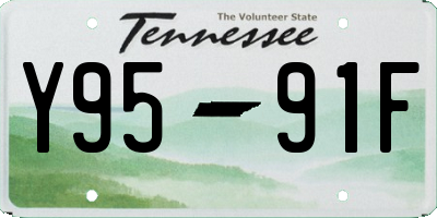 TN license plate Y9591F