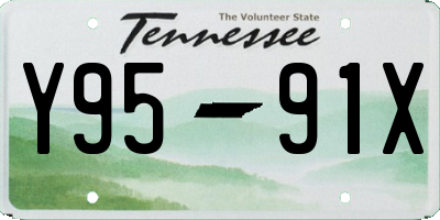 TN license plate Y9591X