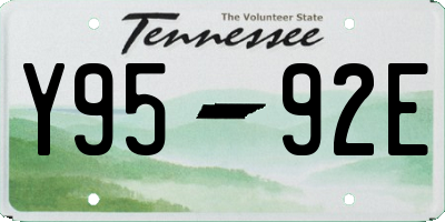TN license plate Y9592E