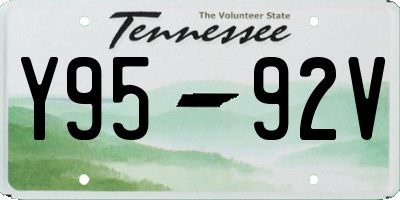 TN license plate Y9592V