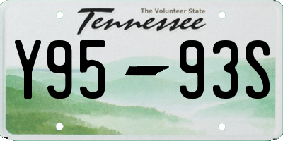 TN license plate Y9593S