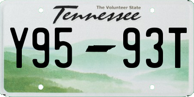 TN license plate Y9593T