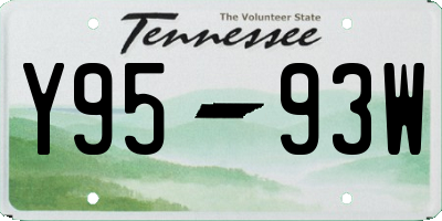 TN license plate Y9593W