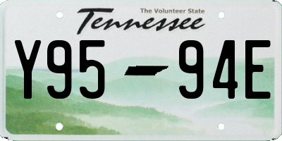 TN license plate Y9594E