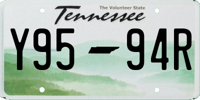 TN license plate Y9594R