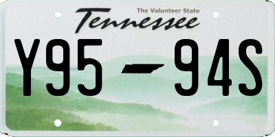 TN license plate Y9594S