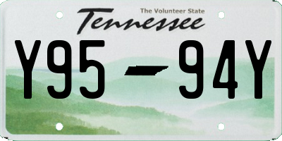 TN license plate Y9594Y