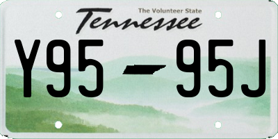 TN license plate Y9595J