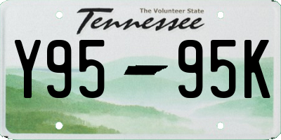 TN license plate Y9595K