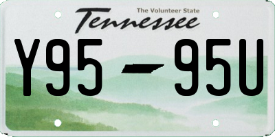 TN license plate Y9595U