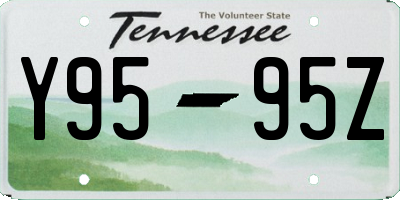 TN license plate Y9595Z