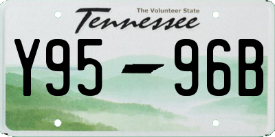 TN license plate Y9596B