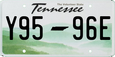 TN license plate Y9596E