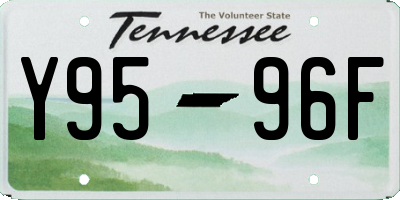 TN license plate Y9596F