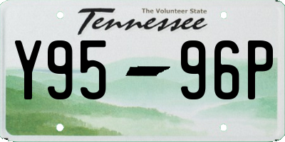TN license plate Y9596P