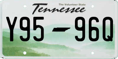 TN license plate Y9596Q