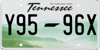 TN license plate Y9596X
