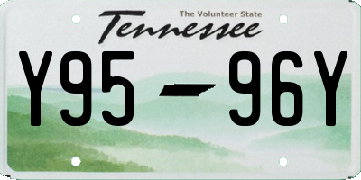 TN license plate Y9596Y