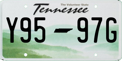 TN license plate Y9597G