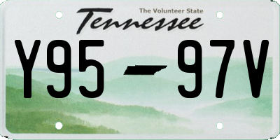 TN license plate Y9597V