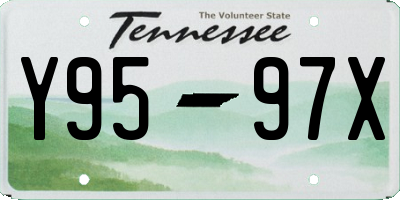 TN license plate Y9597X