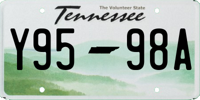 TN license plate Y9598A
