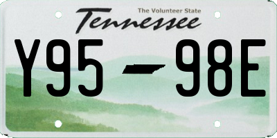 TN license plate Y9598E